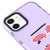 iPhone 11 CommuniCation Telefon Kılıfı - Artycase - Simli Mor