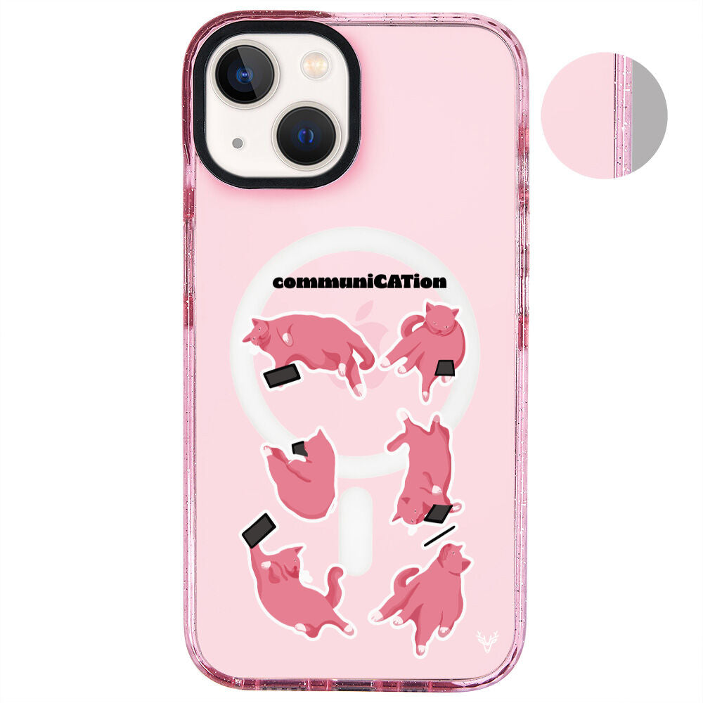 MagsafeliArtycaseSimliPembe