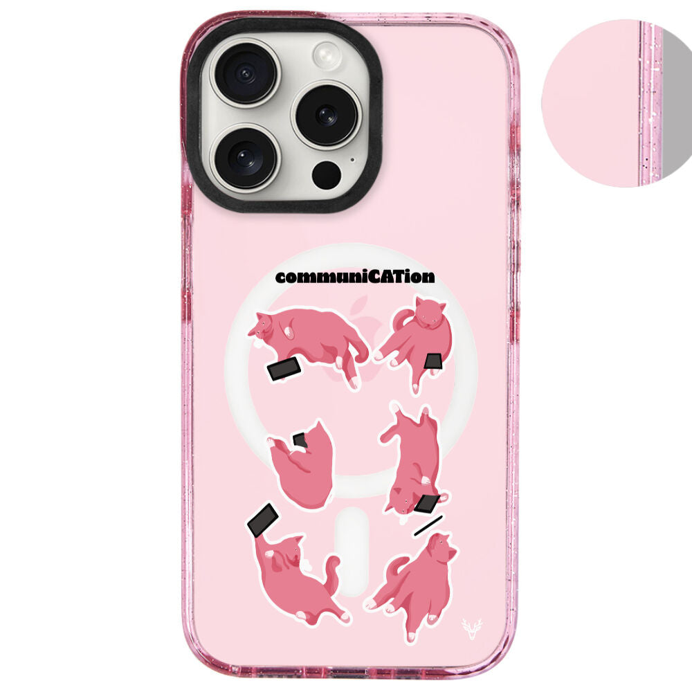 MagsafeliArtycaseSimliPembe