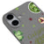 iPhone 16 Plus Drink Matcha Telefon Kılıfı - Renkli Silikon - Gri