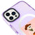 iPhone 16 Pro Max Boo Skeleton Telefon Kılıfı - Magsafeli Artycase - Simli Mor
