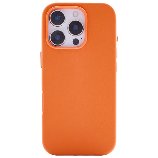 iPhone 16 Pro Gizli Magsafeli Vegan Deri Telefon Kılıfı - Kiremit
