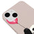 iPhone 15 Dişi Panda Telefon Kılıfı - Renkli Silikon - Pudra