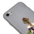 iPhone SE 2020 Çiçekli Kız Telefon Kılıfı - Renkli Silikon - Gri