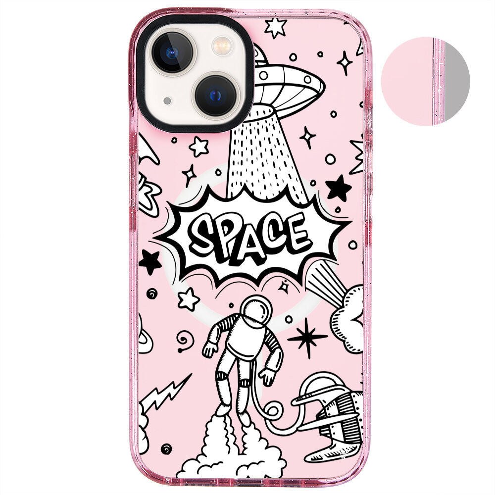 MagsafeliArtycaseSimliPembe