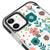 iPhone 12 Çiçekli Telefon Kılıfı - Artycase - Siyah