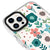 iPhone 13 Pro Çiçekli Telefon Kılıfı - Artycase - Beyaz