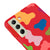Samsung S21 Colorful Dots Telefon Kılıfı - Renkli Silikon - Kırmızı