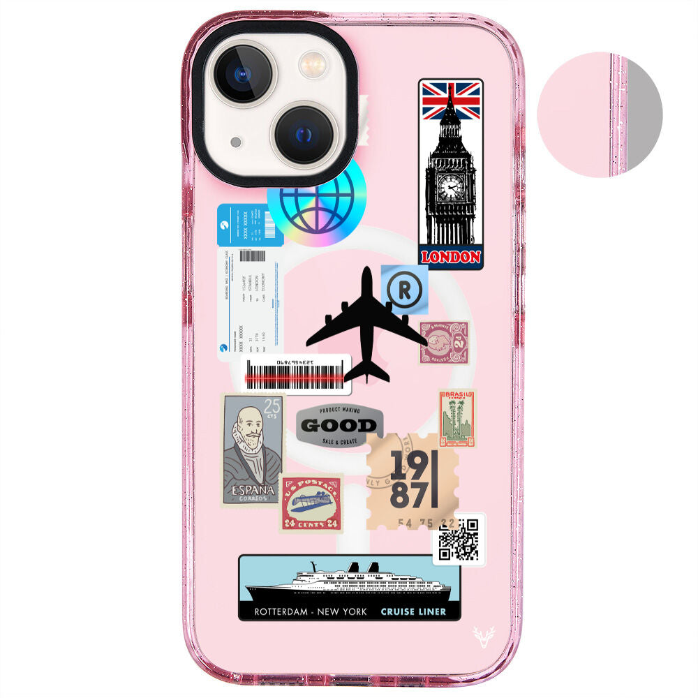 MagsafeliArtycaseSimliPembe