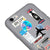 iPhone 6S Plus Traveler Telefon Kılıfı - Renkli Silikon - Gri