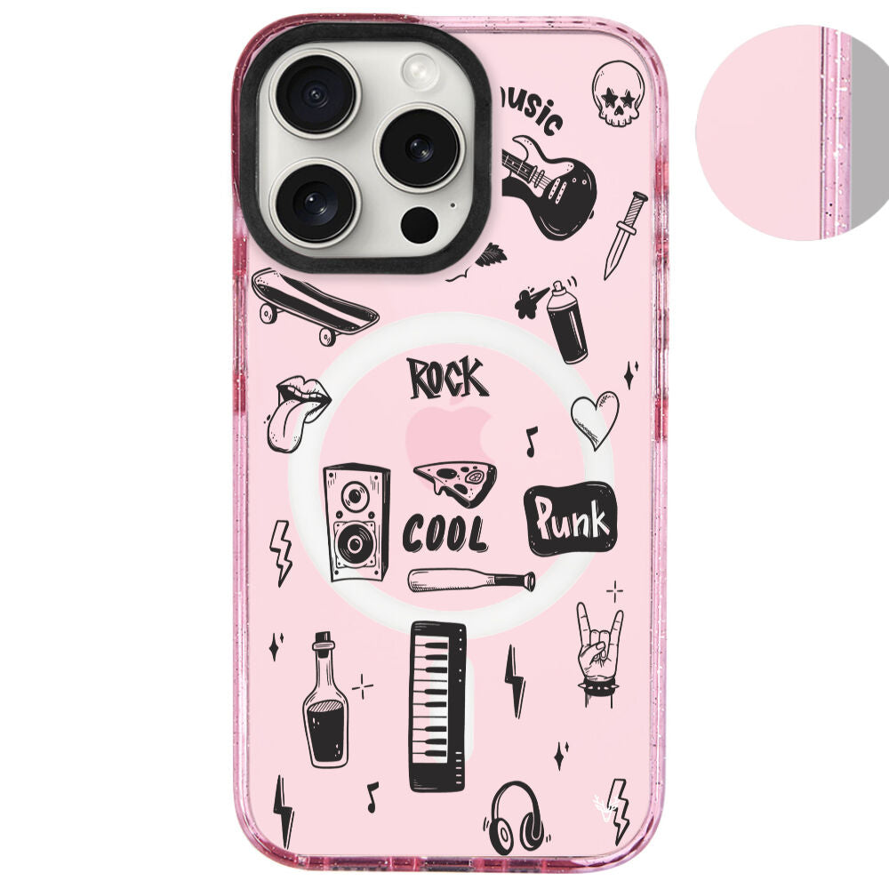 MagsafeliArtycaseSimliPembe