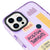 iPhone 15 Pro Positive Thoughts Telefon Kılıfı - Artycase - Simli Mor