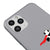 iPhone 11 Pro Max Flying Panda Telefon Kılıfı - Renkli Silikon - Gri