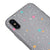 iPhone X Spaced Stars Telefon Kılıfı - Renkli Silikon - Gri