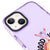 iPhone 14 Good Vibes Only Telefon Kılıfı - Artycase - Simli Mor