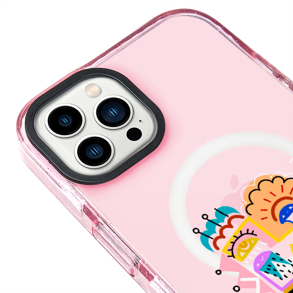 MagsafeliArtycaseSimliPembe