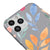 iPhone 11 Pro Max Watercolor Flowers Telefon Kılıfı - Renkli Silikon - Gri