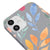 iPhone 12 Mini Watercolor Flowers Telefon Kılıfı - Renkli Silikon - Gri