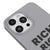 iPhone 16 Pro Max Rich Rich Rich Telefon Kılıfı - Renkli Silikon - Gri