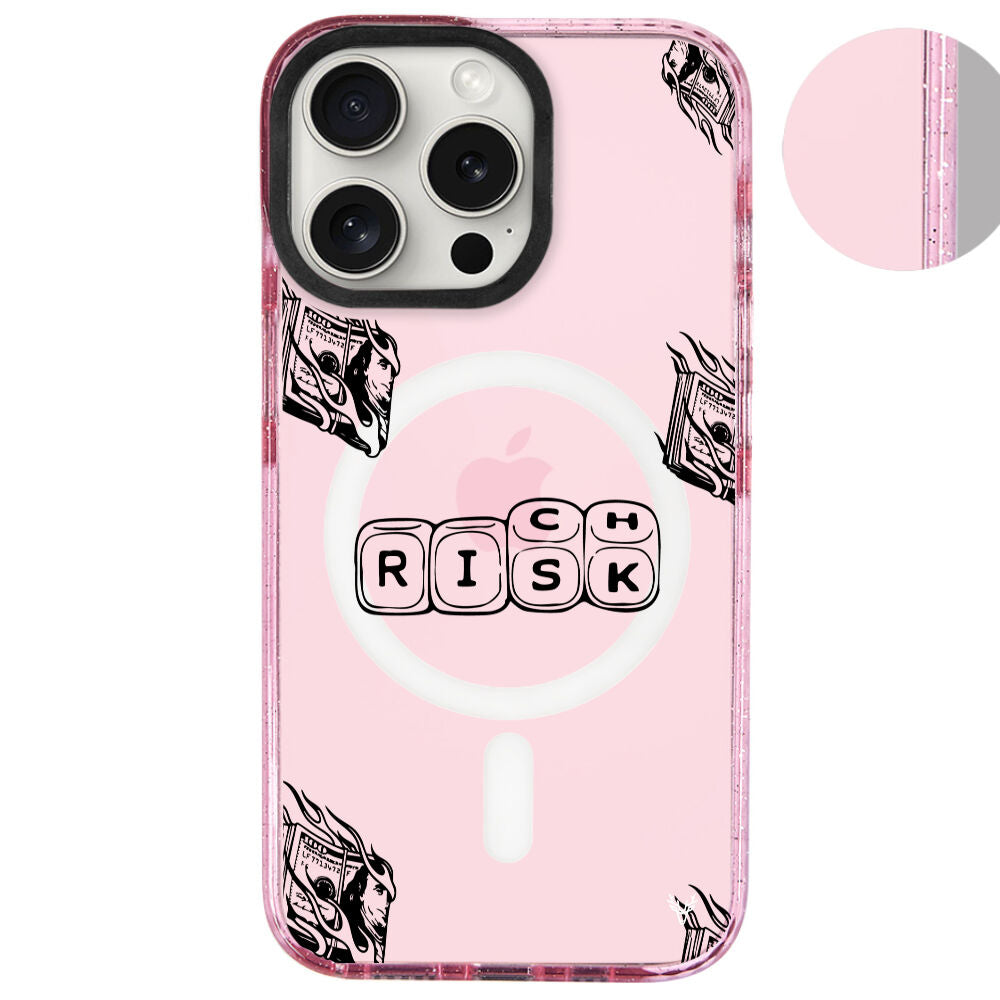 MagsafeliArtycaseSimliPembe