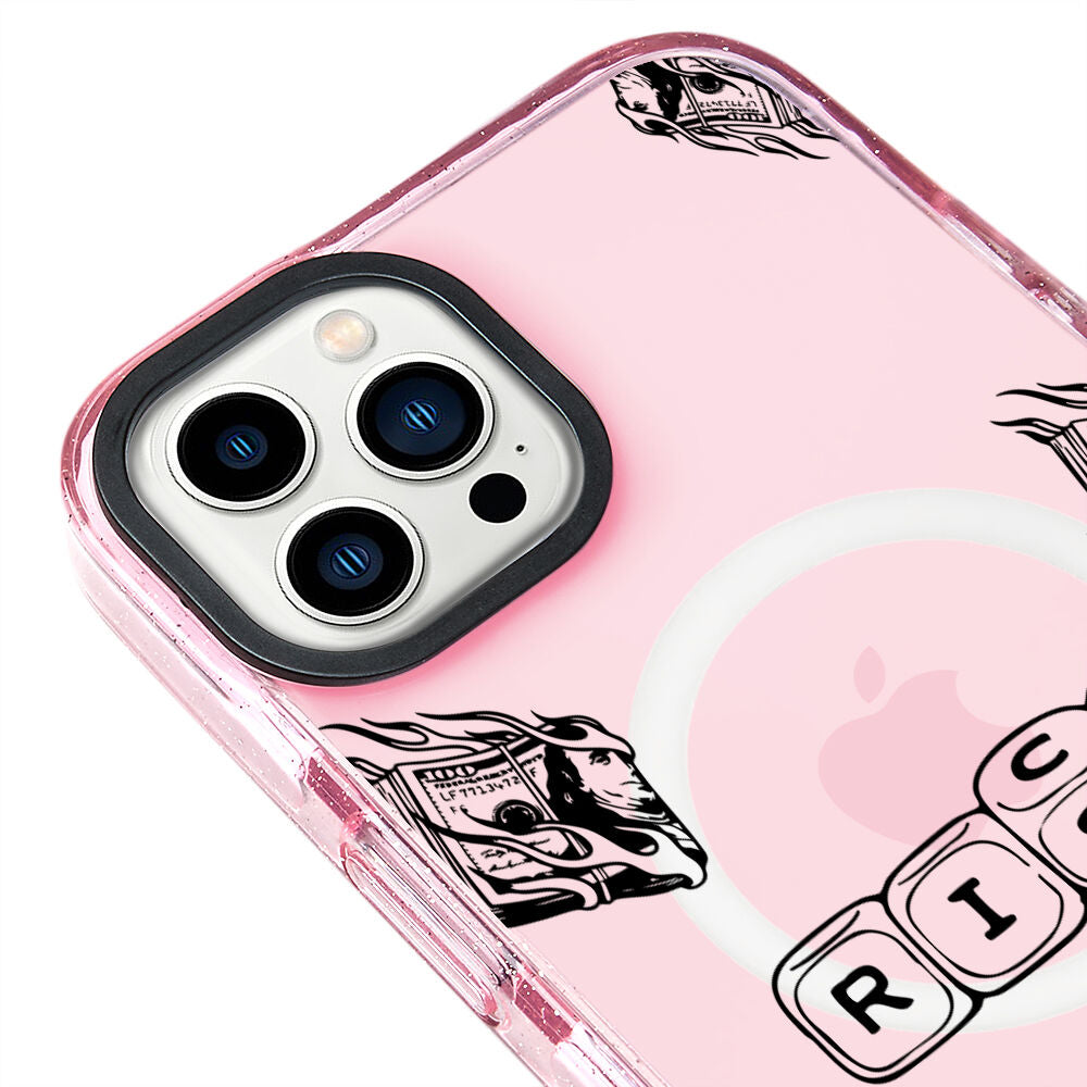 MagsafeliArtycaseSimliPembe