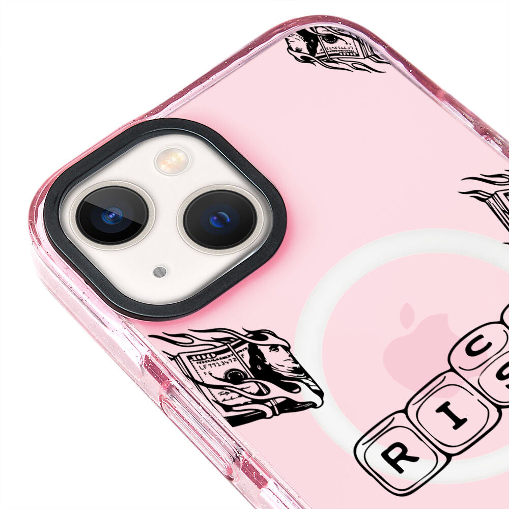 MagsafeliArtycaseSimliPembe