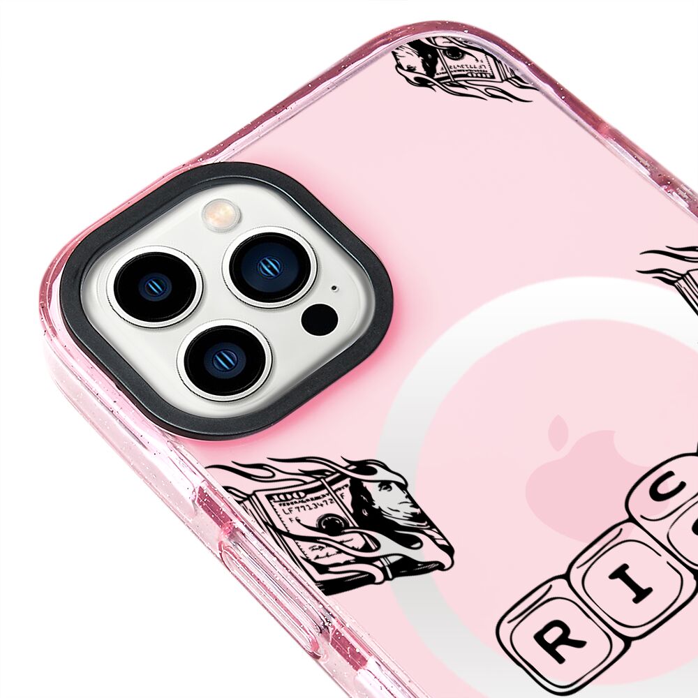 MagsafeliArtycaseSimliPembe