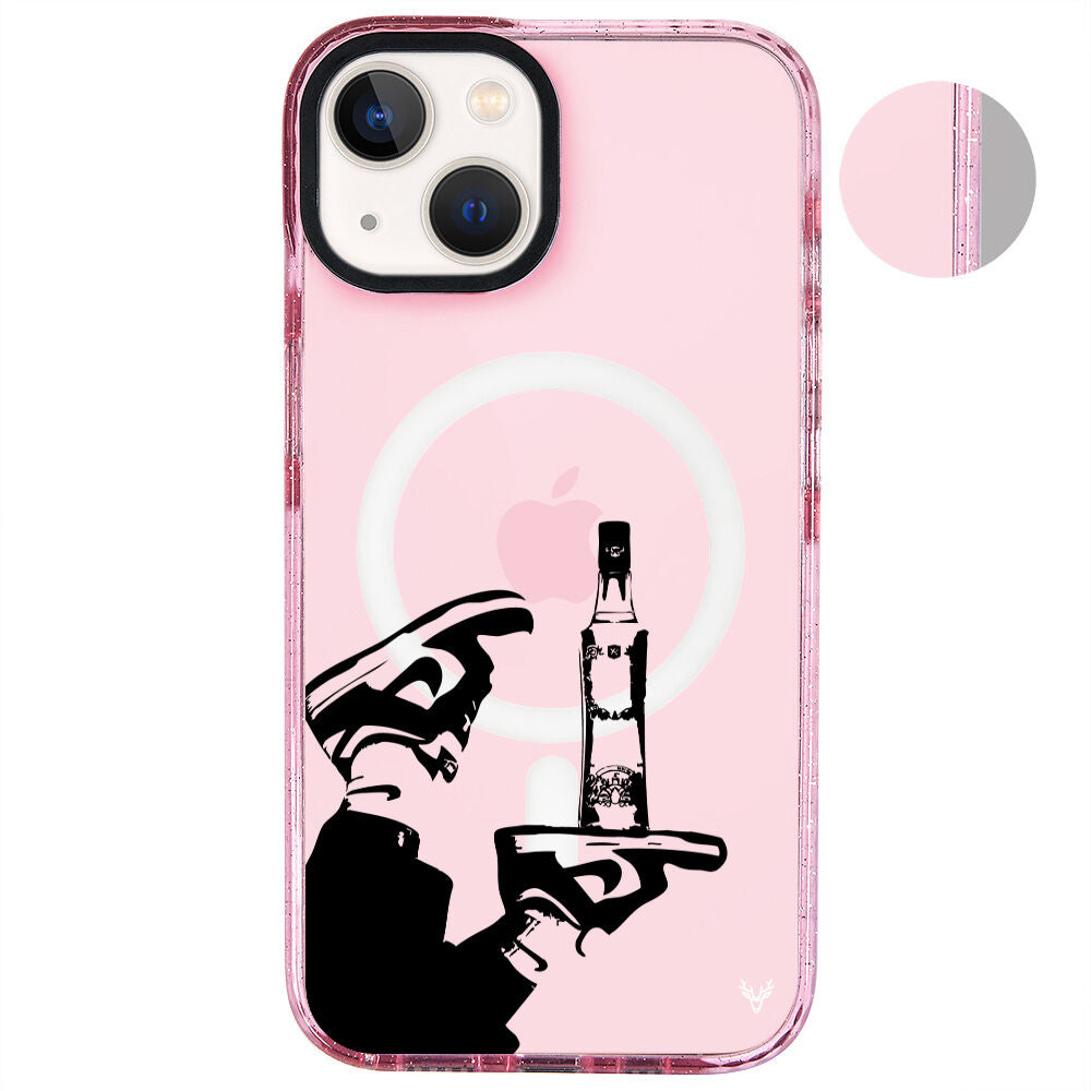 MagsafeliArtycaseSimliPembe