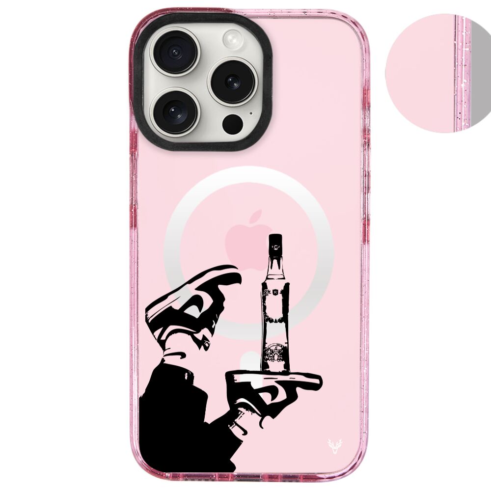 MagsafeliArtycaseSimliPembe