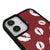 iPhone 16 Lips Telefon Kılıfı - Deri - Bordo