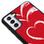 Samsung S21 Hearts in a Row Telefon Kılıfı - Deri - Kırmızı