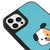 iPhone 14 Pro With Paw Telefon Kılıfı - Deri - Turkuaz