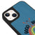 iPhone 13 Only Good Vibes Telefon Kılıfı - Deri - Mavi