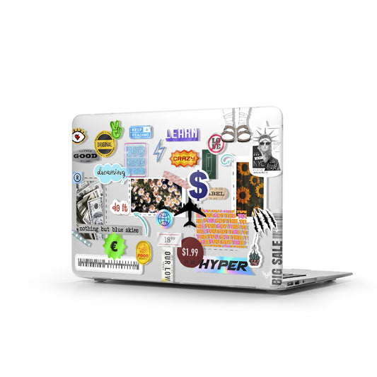 Macbook Air Sert Kapaklı Hyper Desenli Kılıf