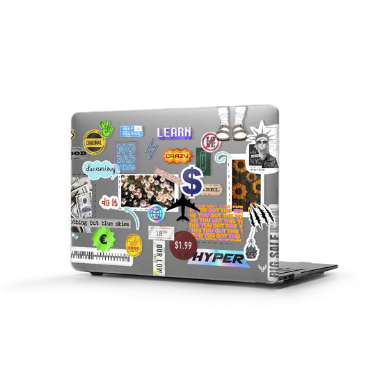 Macbook Pro Sert Kapaklı Hyper Desenli Kılıf