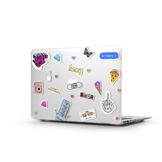 Macbook Air Sert Kapaklı Honey Desenli Kılıf