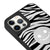 iPhone 12 Pro Zebre Smile Telefon Kılıfı - Ayna - Siyah