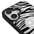 iPhone 16 Plus Zebre Smile Telefon Kılıfı - Ayna - Siyah