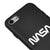 iPhone 8 Nasa White Logo Telefon Kılıfı - Renkli Silikon - Siyah