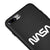 iPhone 8 Plus Nasa White Logo Telefon Kılıfı - Renkli Silikon - Siyah