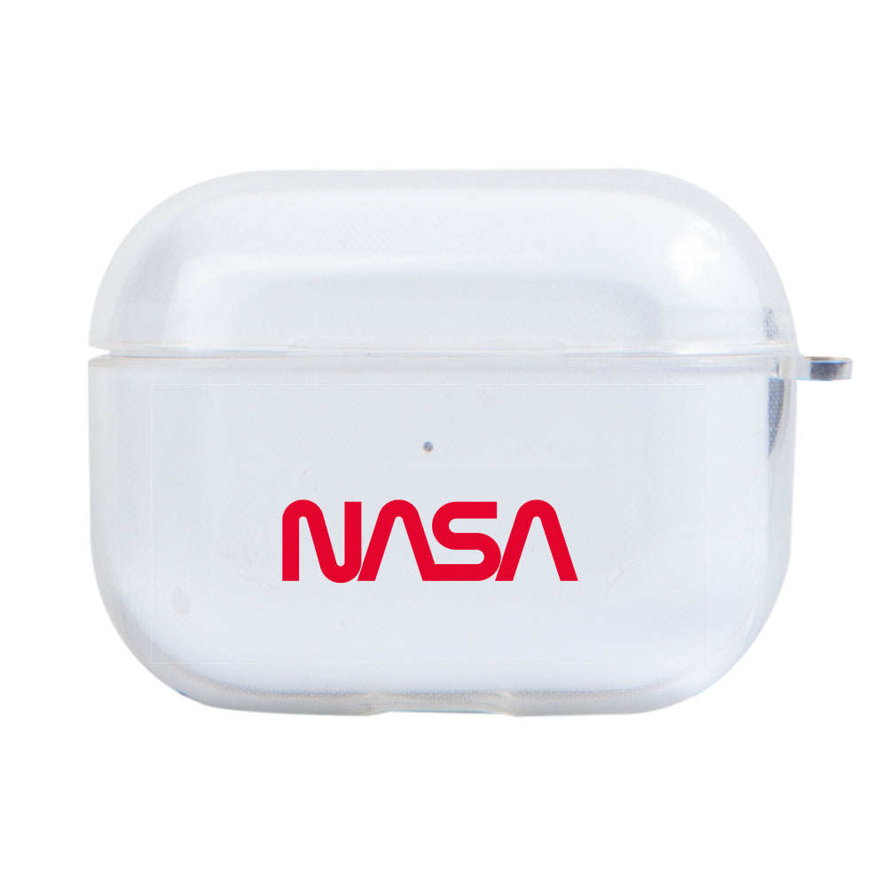Apple AirPods Pro 3 Nasa Red Logo Şeffaf Kılıfı
