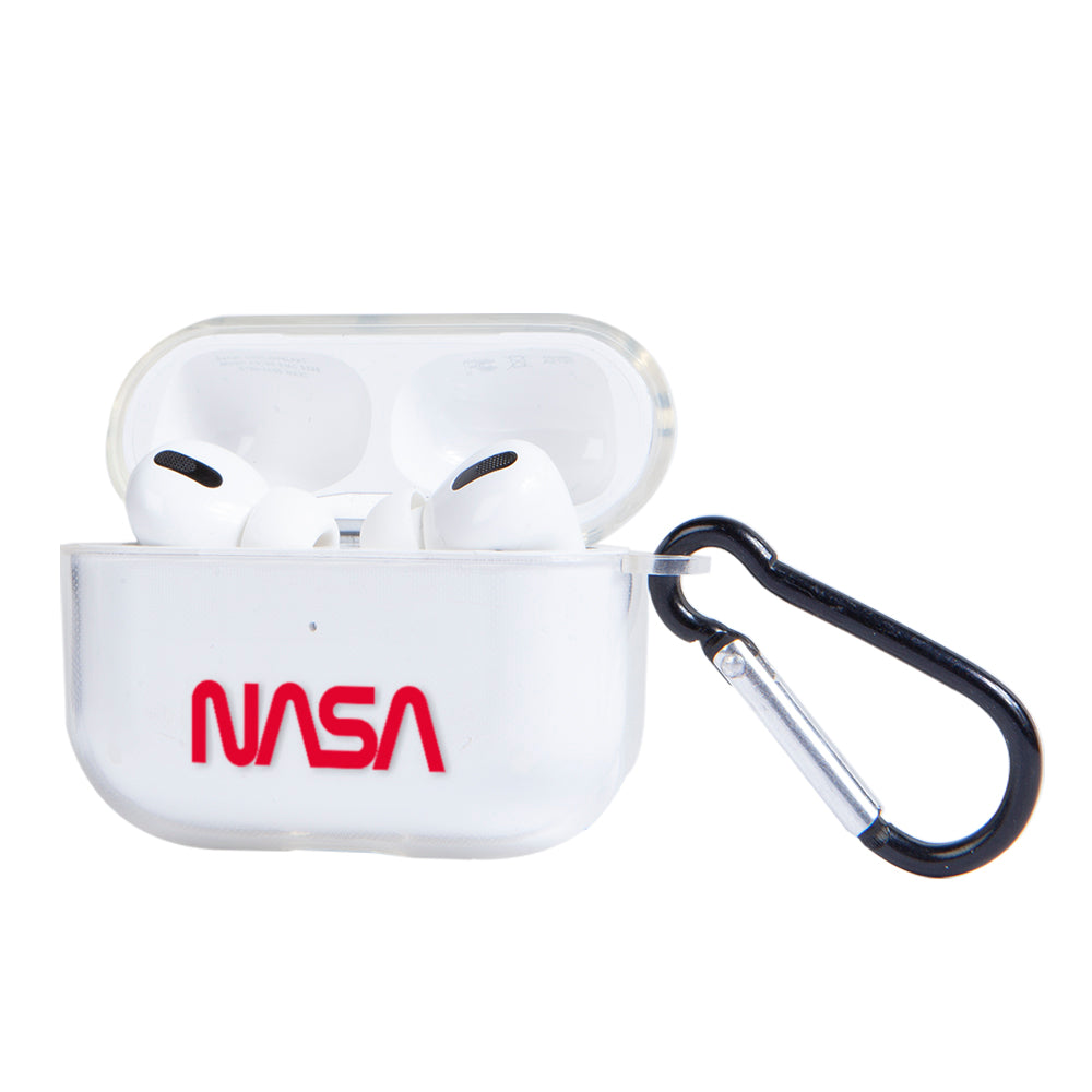 Apple AirPods Pro 3 Nasa Red Logo Şeffaf Kılıfı