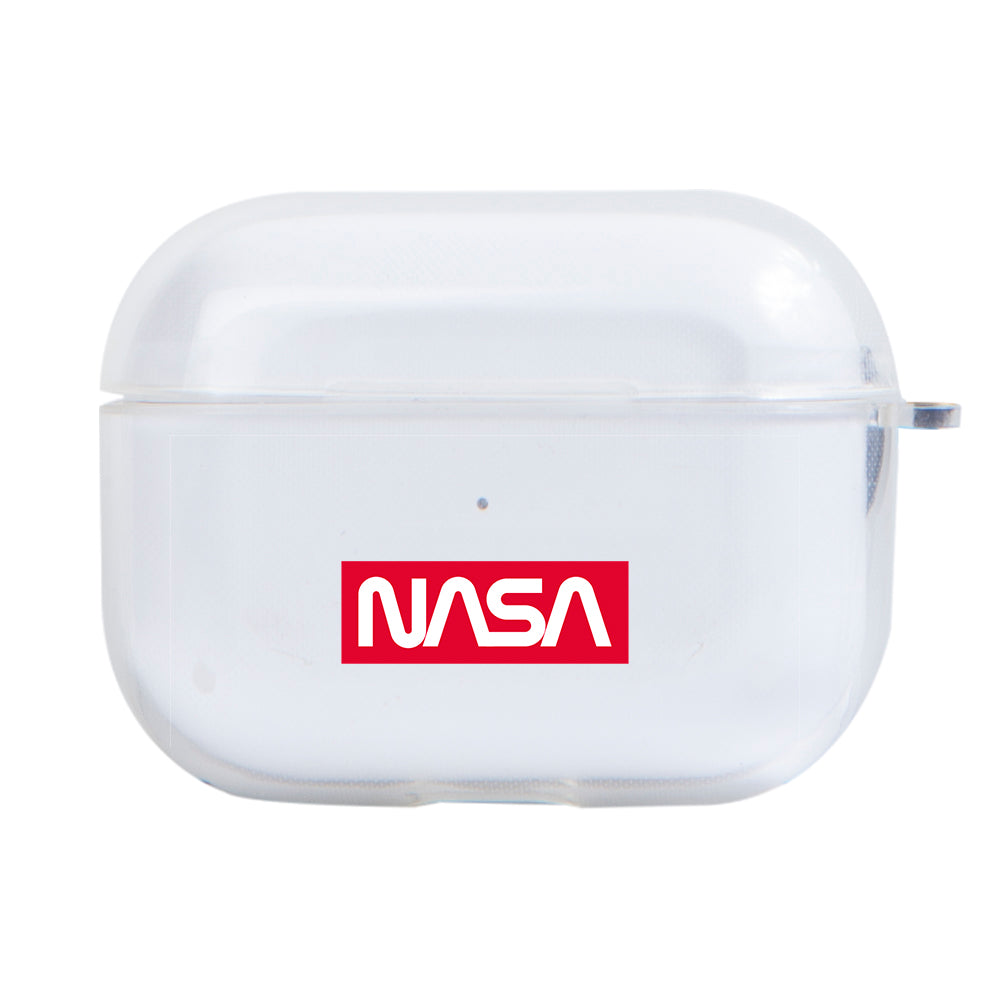 Apple AirPods Pro 3 Nasa Kırmızı Logo Şeffaf Kılıfı