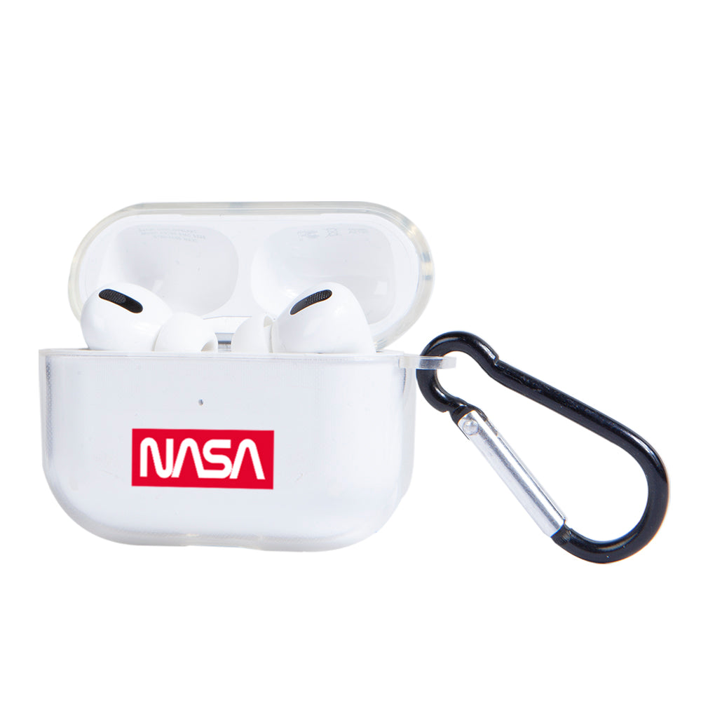 Apple AirPods Pro 3 Nasa Kırmızı Logo Şeffaf Kılıfı
