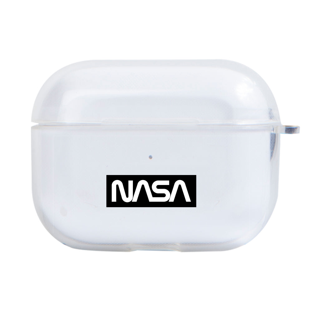 Apple AirPods Pro 3 Nasa Siyah Logo Şeffaf Kılıfı