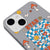 iPhone 14 Plus Stay Groovy Telefon Kılıfı - Renkli Silikon - Gri