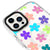 iPhone 15 Pro Max Colorful Flowers Telefon Kılıfı - Magsafeli Artycase - Beyaz