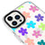 iPhone 16 Pro Colorful Flowers Telefon Kılıfı - Magsafeli Artycase - Beyaz