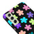 Samsung S21 Colorful Flowers Telefon Kılıfı - Renkli Silikon - Siyah