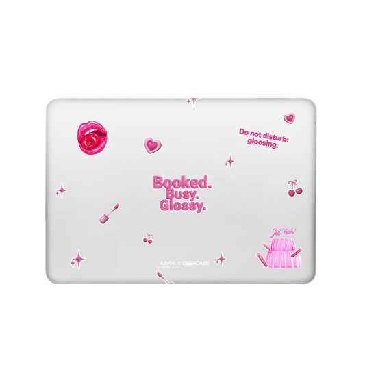 Macbook Air Sert Kapaklı Booked Busy Glossy Desenli Kılıf
